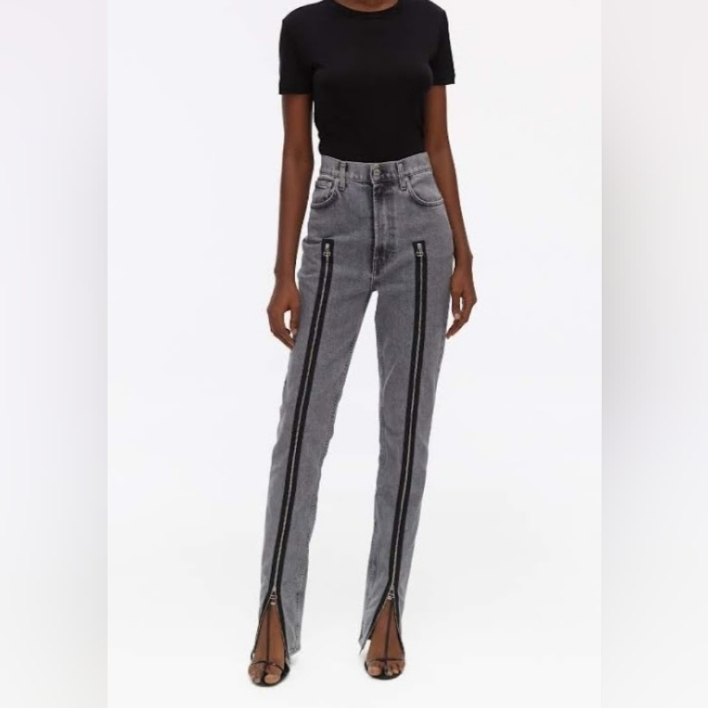 Helmut Lang Zippered Jeans || Size 30 || Concrete Stone Color